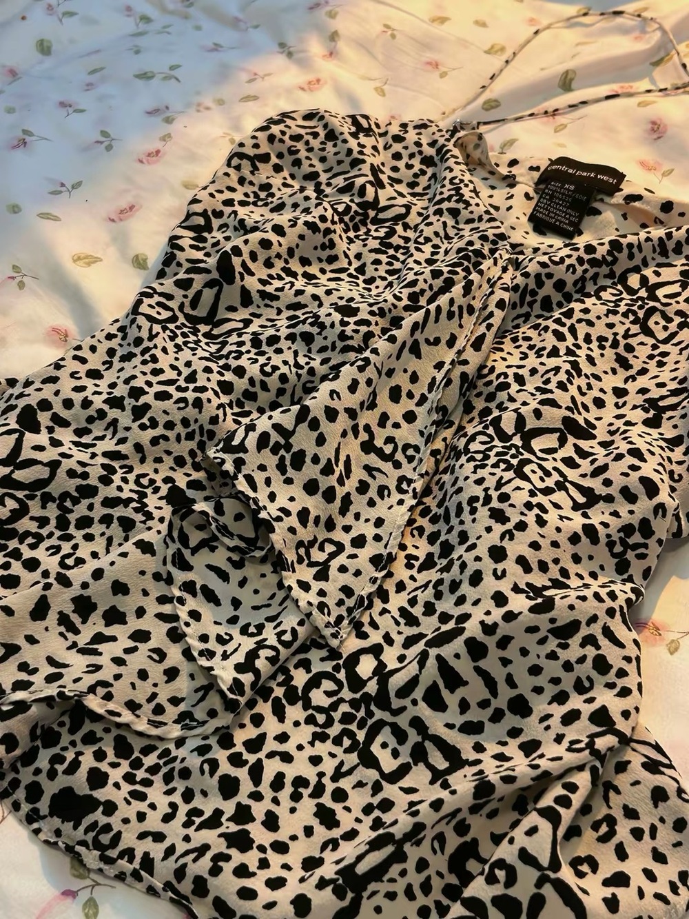 Central Park West Silk Cheetah Print Camisole